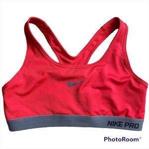Nike Pro Red Sports Bra size Medium